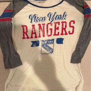 NEW YORK RANGERS SHIRT. SIZE L. 4HER BY CARL BANKS